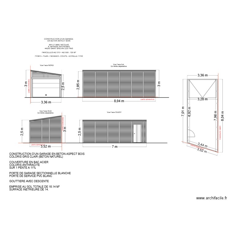 PCMI 5 NICOLAS. Plan de 1 pièce et 24 m2