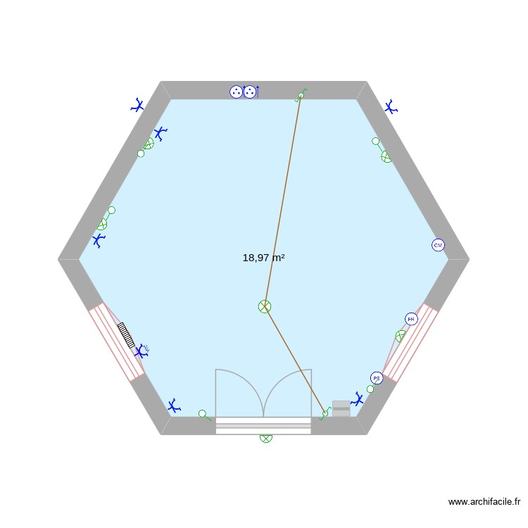 zome 1. Plan de 0 pièce et 0 m2