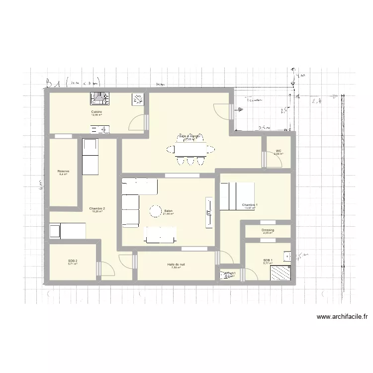 Maison 2 ch. Plan de Maison 2 ch. Plan de