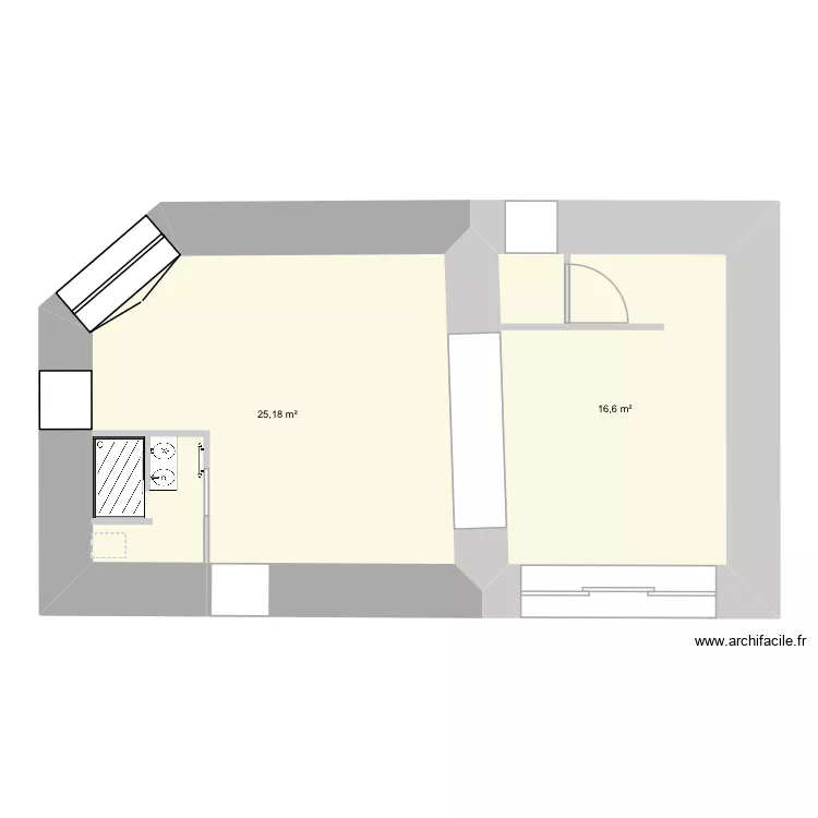 Projets chalon. Plan de 2 et 42 m² Projets chalon. Plan de 2 et 42 m²