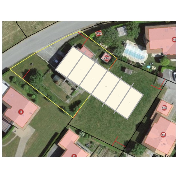 Mézère. Plan de 6 pièces et 463 m2