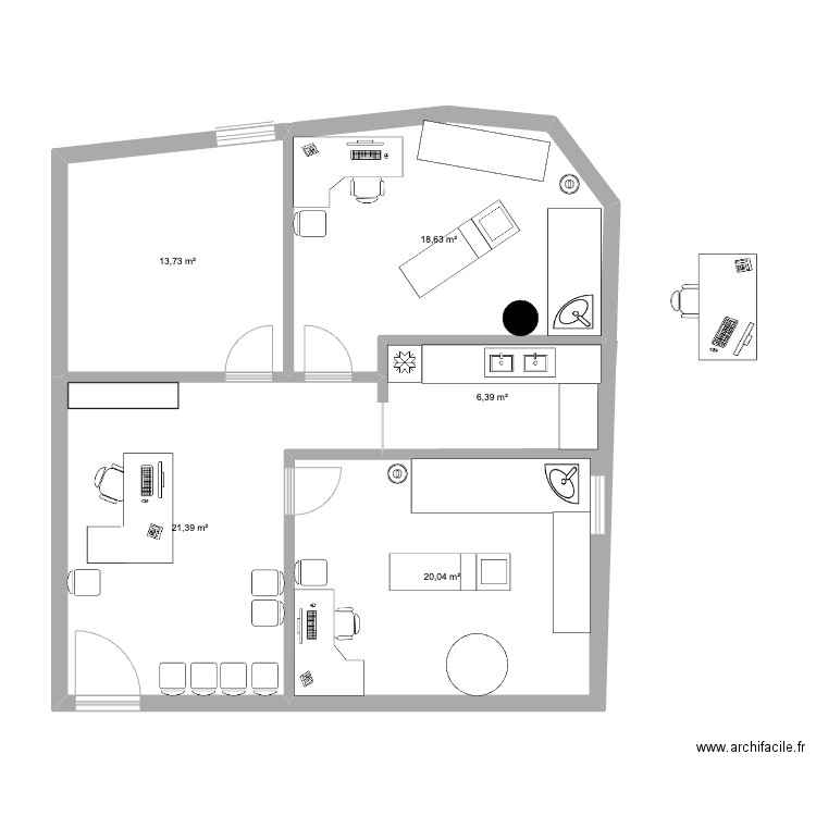 francais. Plan de 0 pièce et 0 m2