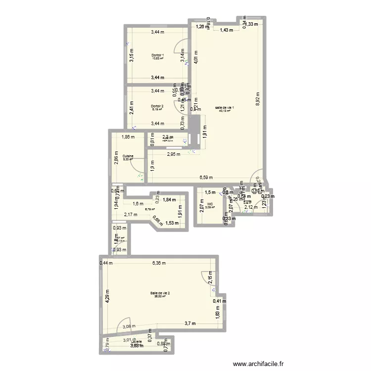 Cr&egrave;che Rosheim. Plan de 12 pièces et 112 m²