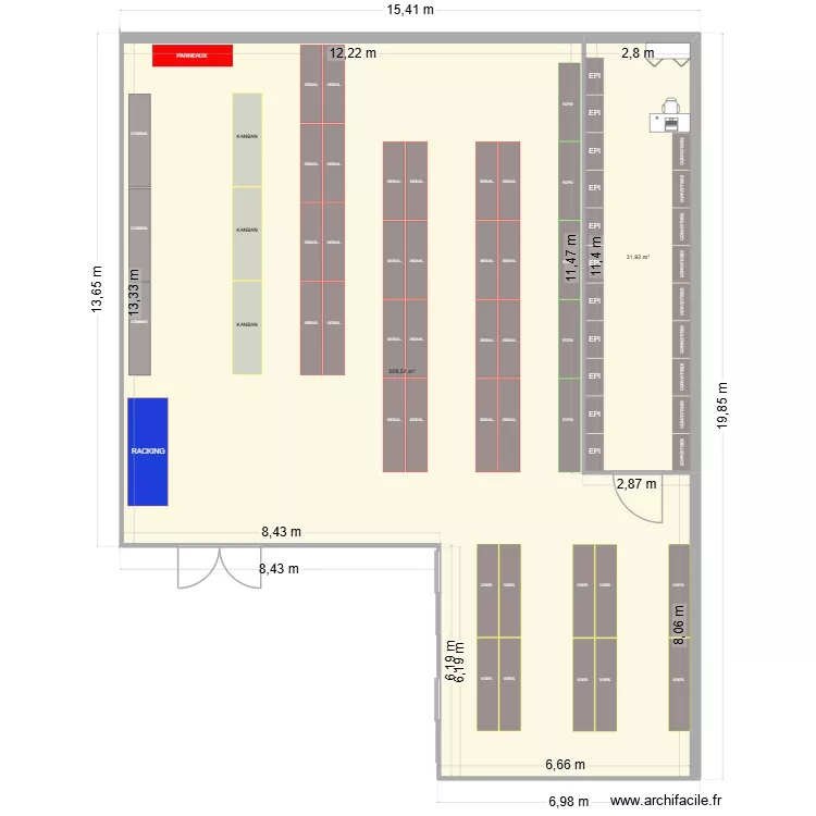 SP Light - La Louvière - MARK II. Plan de 2 et 241 m² SP Light - La Louvière - MARK II. Plan de 2 et 241 m²