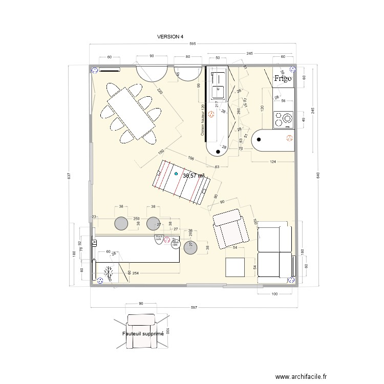 Modifications version 4. Plan de 0 pièce et 0 m2