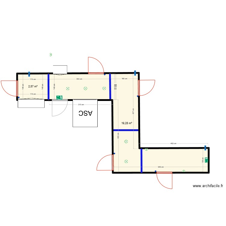 Palier BAT C-20 R+4. Plan de 0 pièce et 0 m2