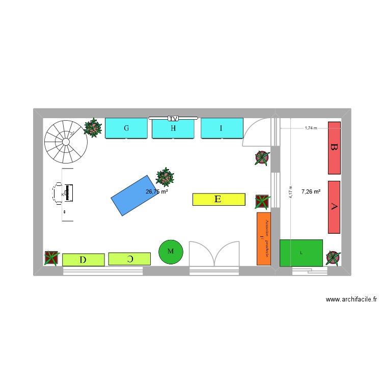 Activité 2 p.70. Plan de 2 pièces et 34 m2