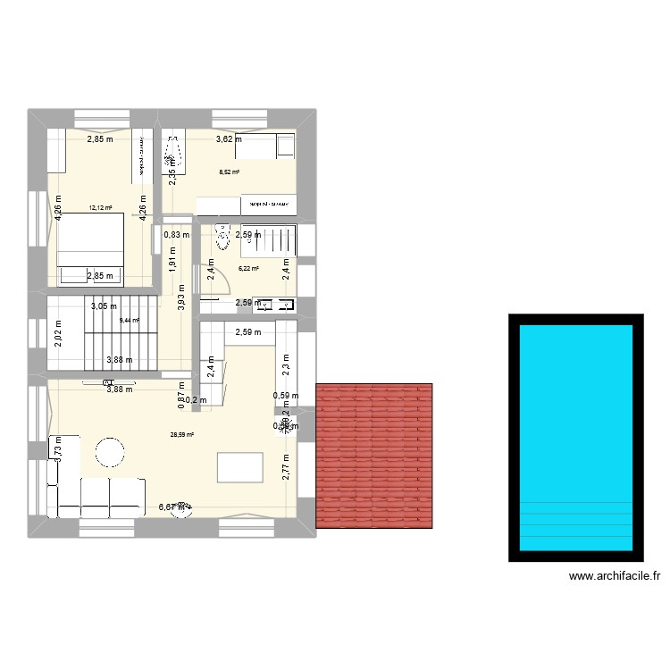 Maison ter. Plan de 0 pièce et 0 m2
