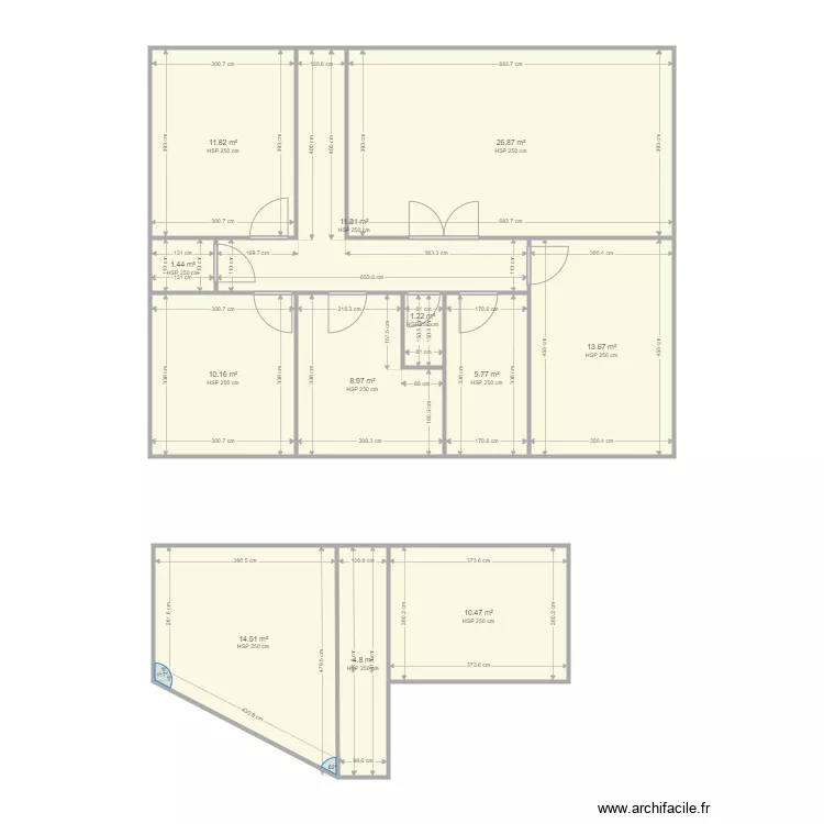 CROUZILLAC. Plan de 12  et 121 m²
