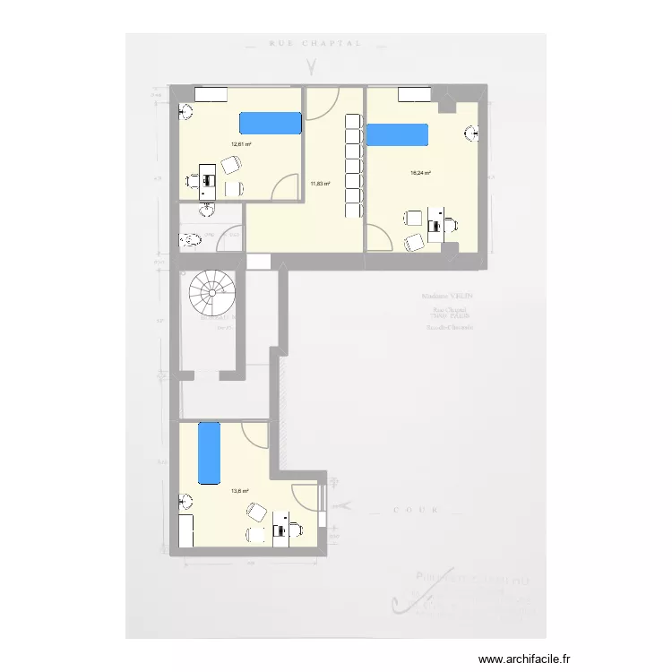 Cabinet Chaptal 3. Plan de 