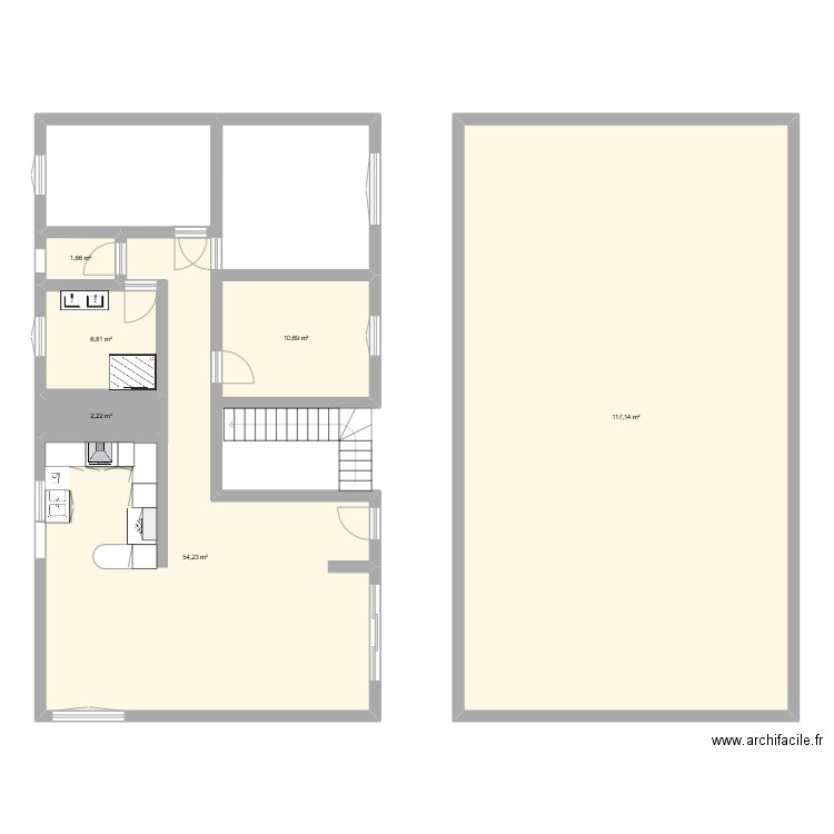maison. Plan de 6 pièces et 193 m2