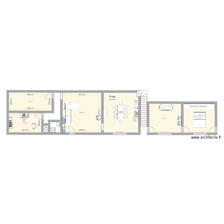 Maison1. Plan de 6 pièces et 103 m2
