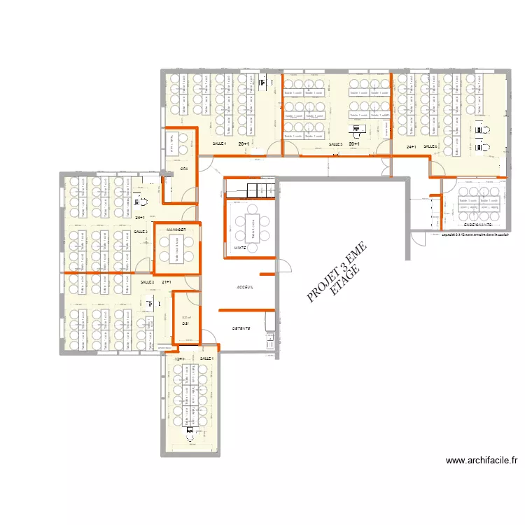plan 3eme TABLEAU 250. Plan de 