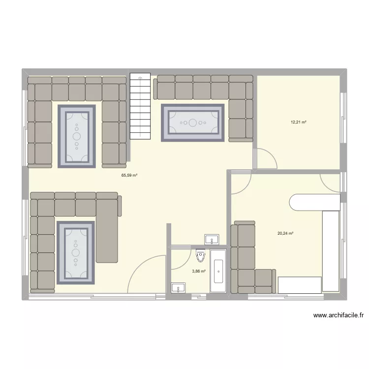 zemzami plan. Plan de 4  et 102 m²