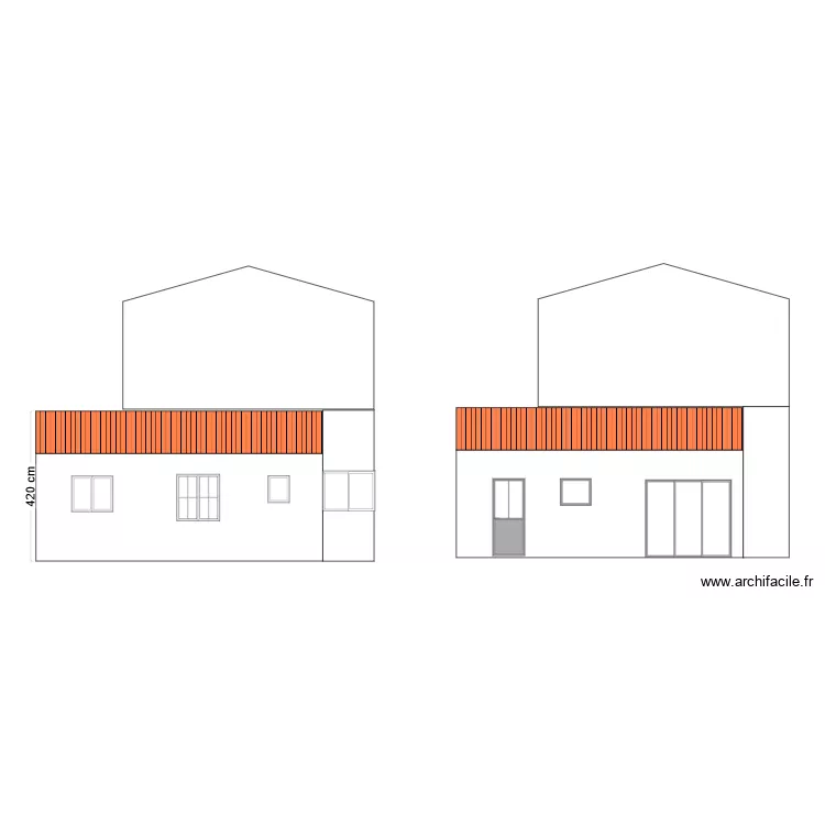 plan facade cuisine. Plan de 