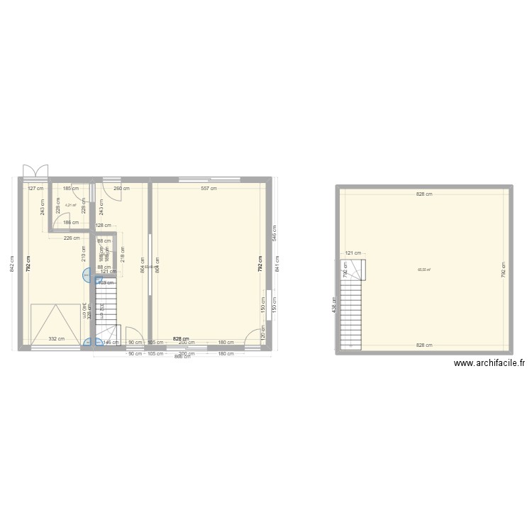 Plan maison. Plan de 4 pièces et 155 m2
