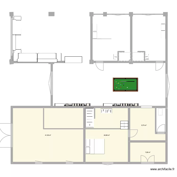 Chambre Pierre suppl&eacute;mentaire. Plan de 