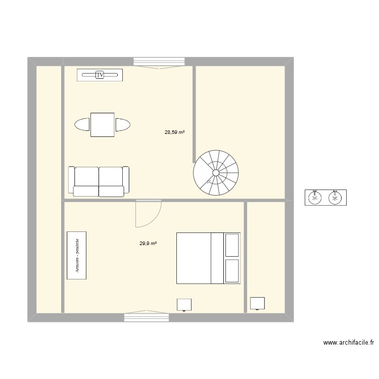 L'évasion verte mezzanine. Plan de 0 pièce et 0 m2