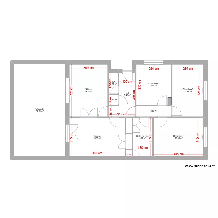 Existant avec cotes - 60 r Saint Louis. Plan de Existant avec cotes - 60 r Saint Louis. Plan de