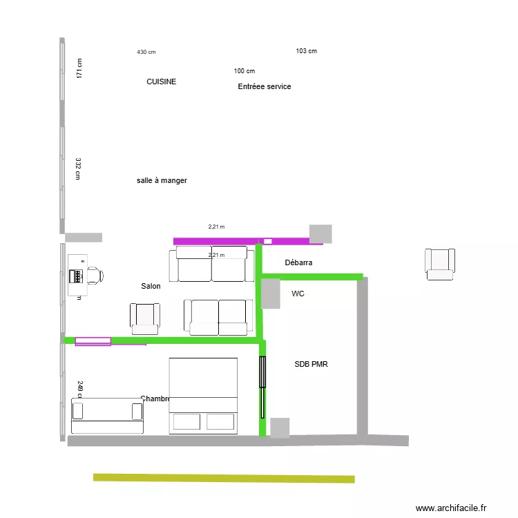 salaon chambre amis. Plan de salaon chambre amis. Plan de