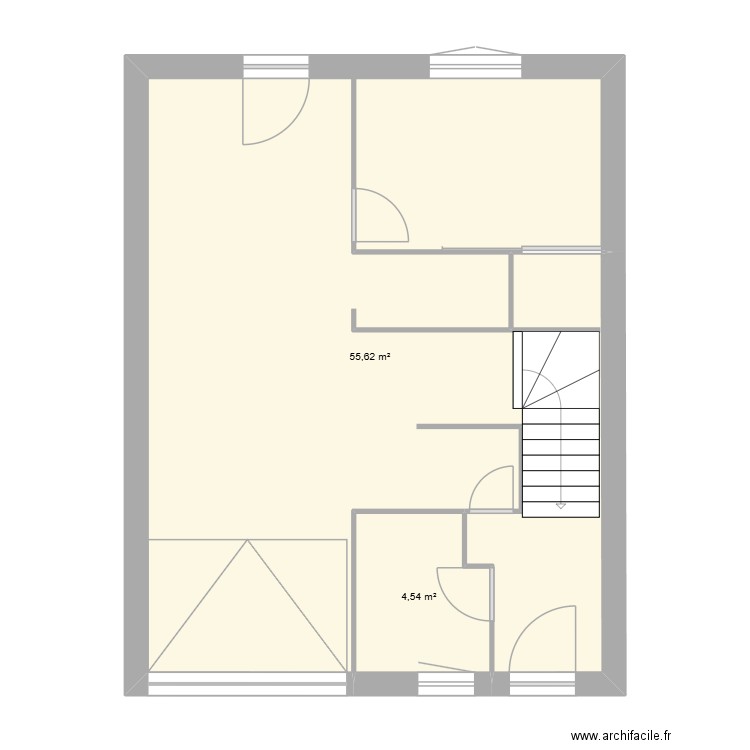 SabStJulien. Plan de 2 pièces et 60 m2