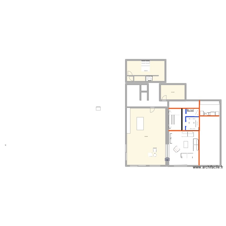 Maison 2. Plan de 3 pièces et 113 m2