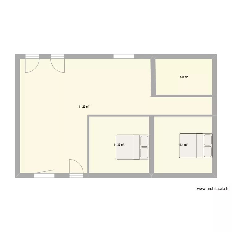 St-Brevin. Plan de 4 et 71 m² St-Brevin. Plan de 4 et 71 m²
