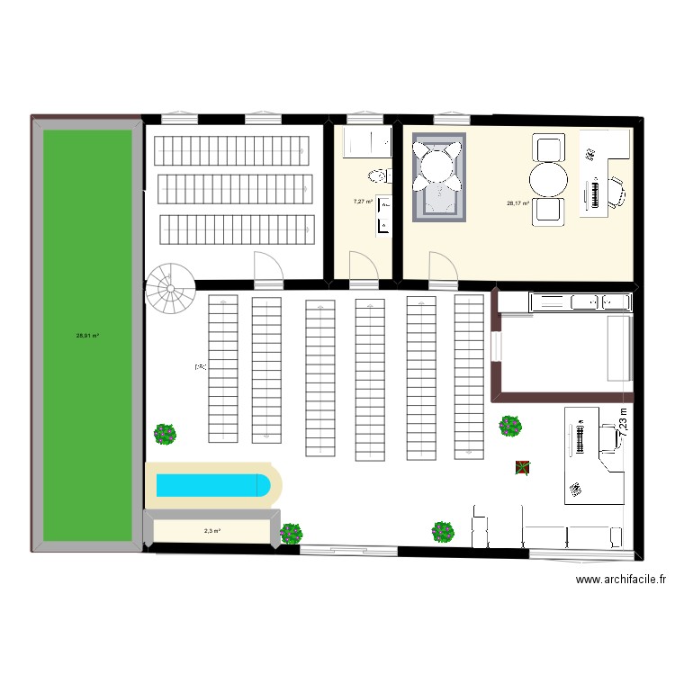 Maison Anticosti. Plan de 4 pièces et 67 m2