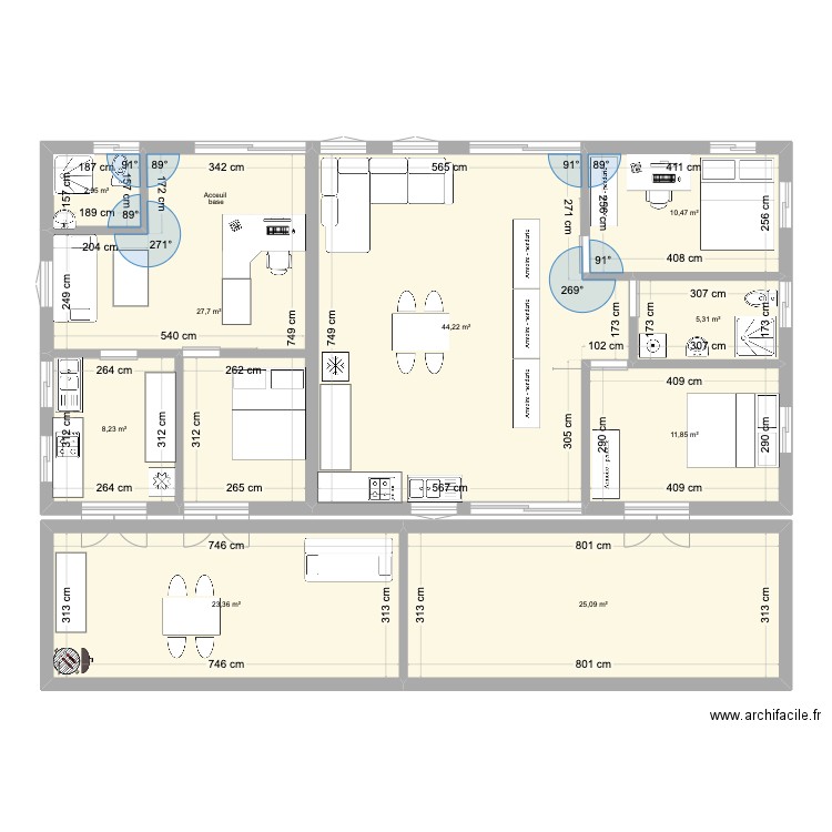 Chalet saint clém 2. Plan de 9 pièces et 159 m2