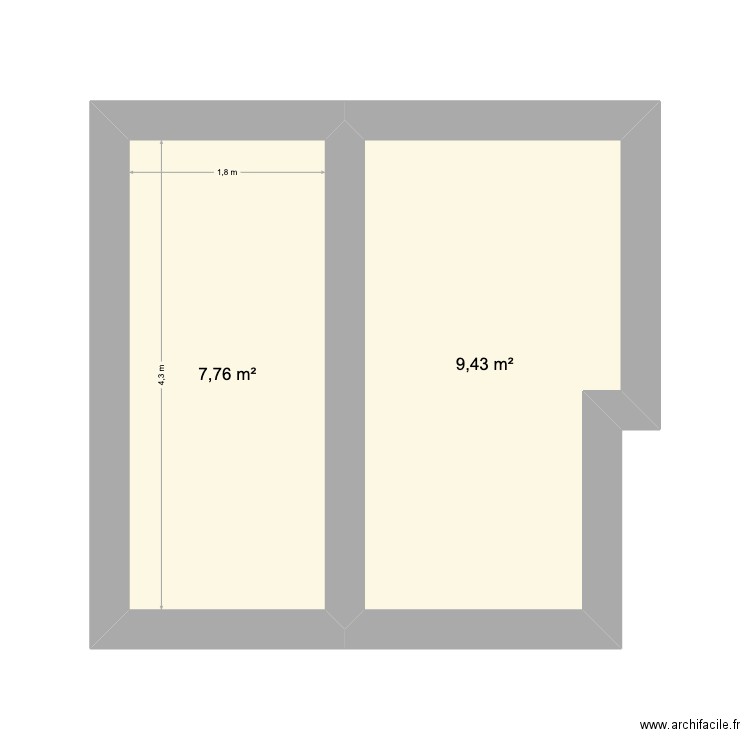 Merseburger Strasse 6. Plan de 2 pièces et 17 m2