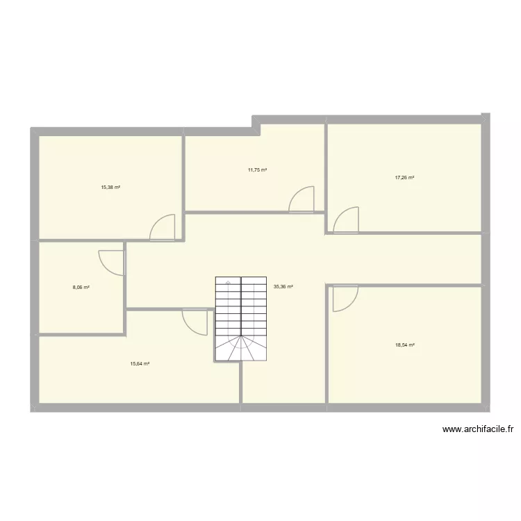 Etage ST Meen. Plan de 7 Pièces et 122 m² Etage ST Meen. Plan de 7 Pièces et 122 m²