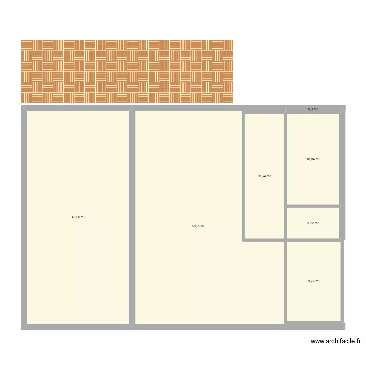 maison. Plan de 7 pièces et 144 m²