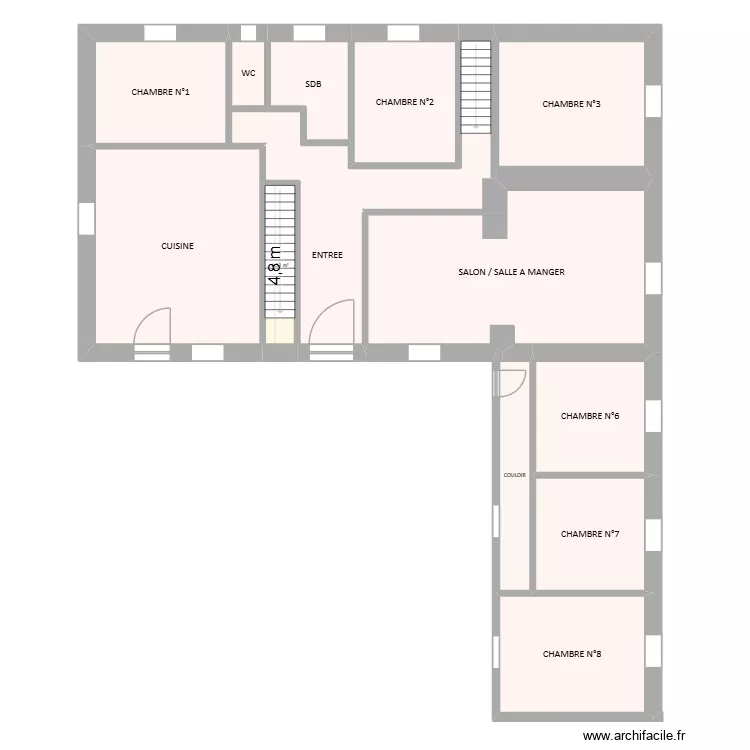plan correch r02. Plan de 13 Pièces et 185 m² plan correch r02. Plan de 13 Pièces et 185 m²
