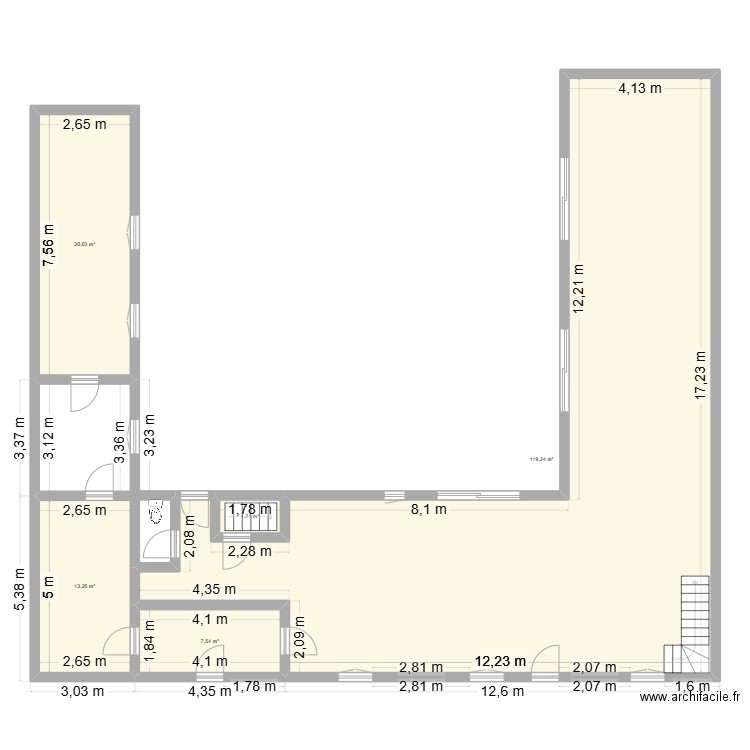 maison beaufort 2. Plan de 5 pièces et 162 m2