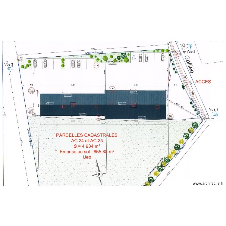 parking ligné. Plan de 0 pièce et 0 m2