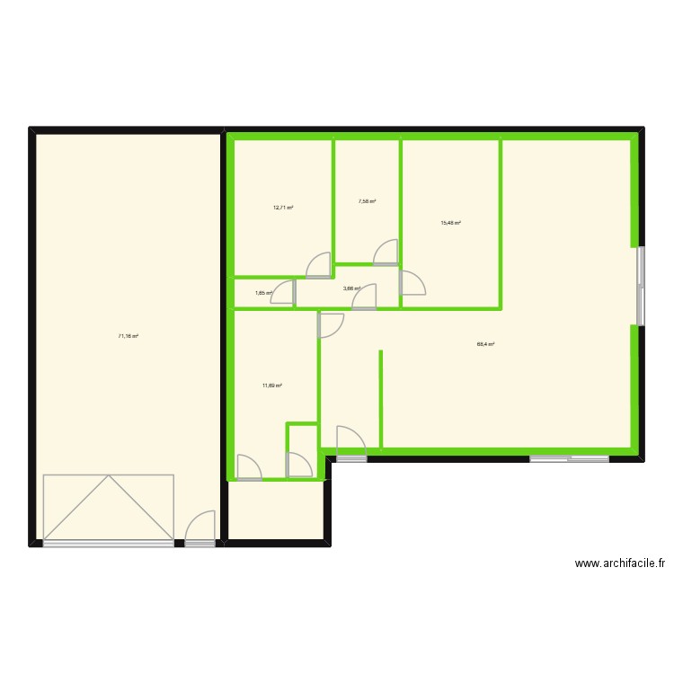 sy-l. Plan de 8 pièces et 192 m2