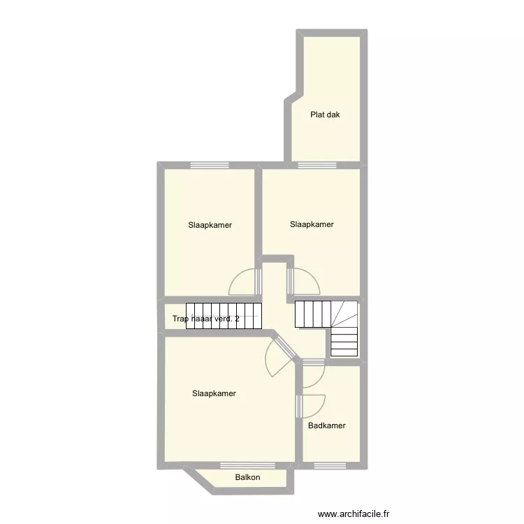 Goethalsstraat 11 verdieping 1. Plan de 7  et 58 m²