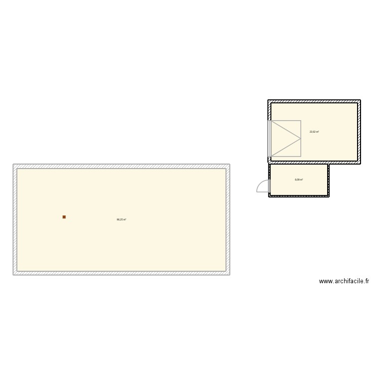 maison. Plan de 3 pièces et 127 m2