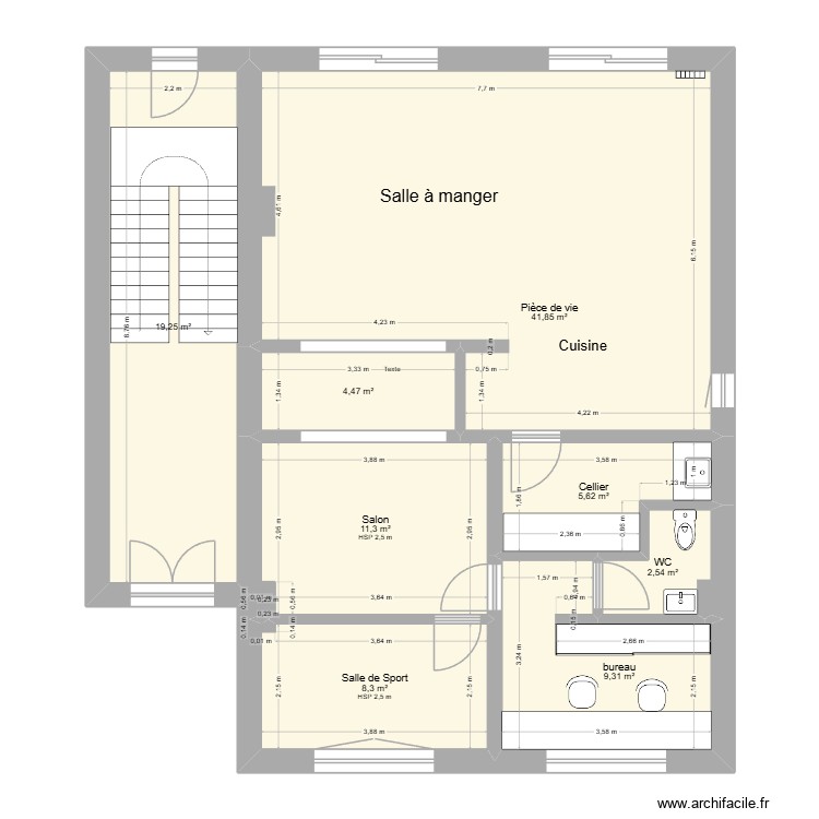 RDC_Vide_Chatgpt. Plan de 0 pièce et 0 m2