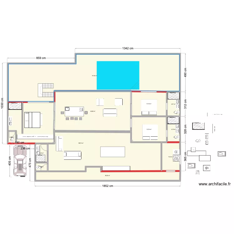 maison nouvelle. Plan de 