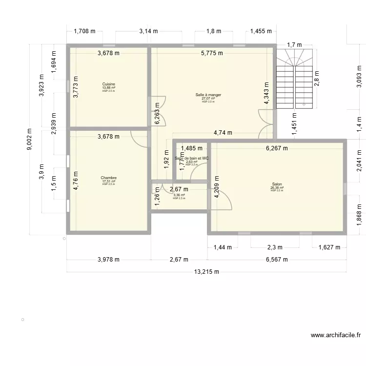 Plan Maison Diafel. Plan de 6 Pièces et 91 m² Plan Maison Diafel. Plan de 6 Pièces et 91 m²