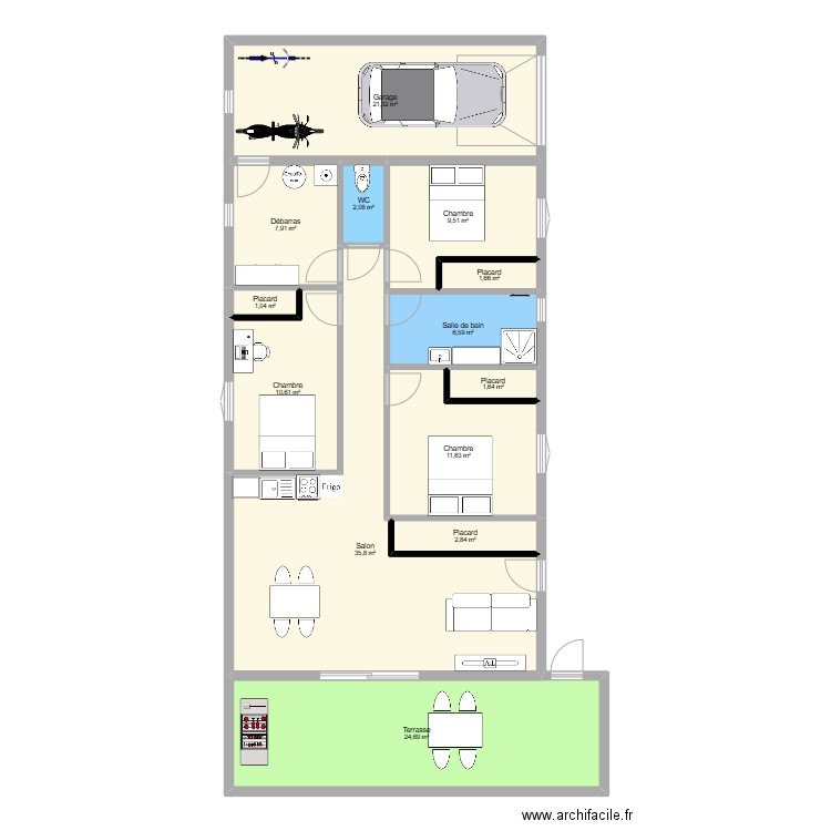 amberieu. Plan de 13 pièces et 137 m2