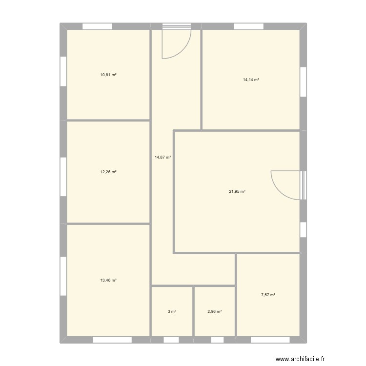 Anajar. Plan de 29 pièces et 335 m2