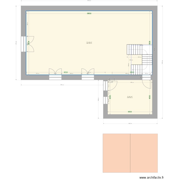 temple  RDC mouries 25.11.24. Plan de 3 pièces et 254 m2