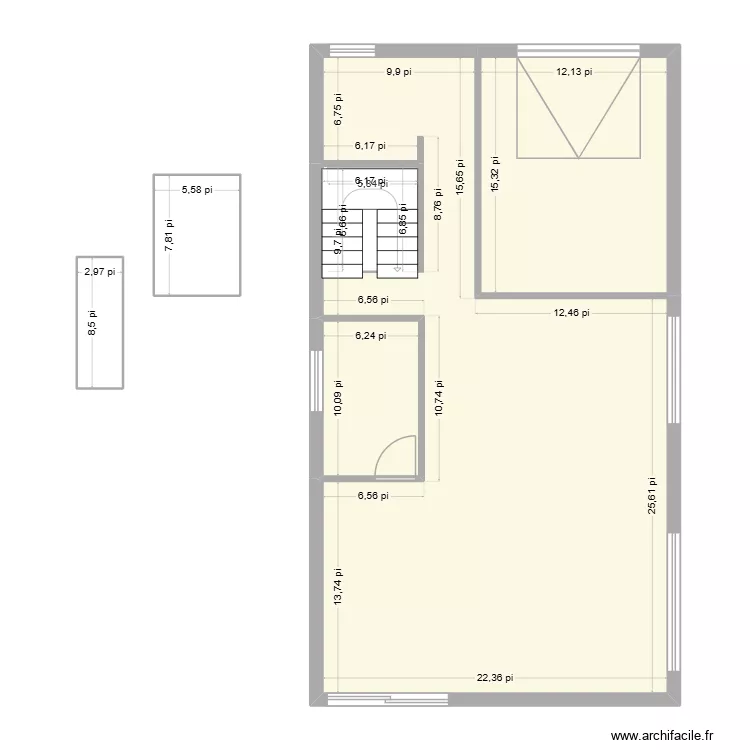 chalet nouvelle dimenssion A. Plan de 9  et 178 m²