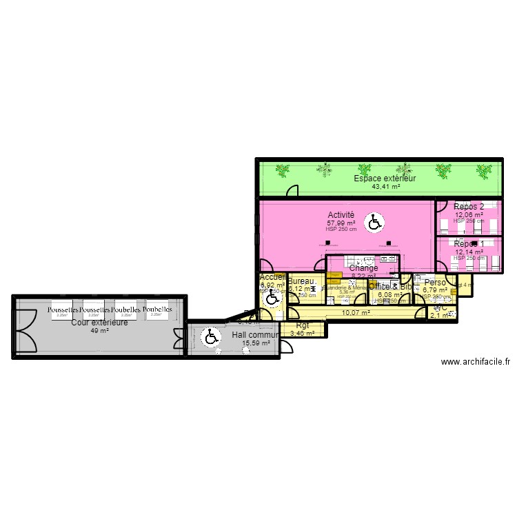 93V49F refonte projet v120124(2² 2.01). Plan de 17 pièces et 247 m2