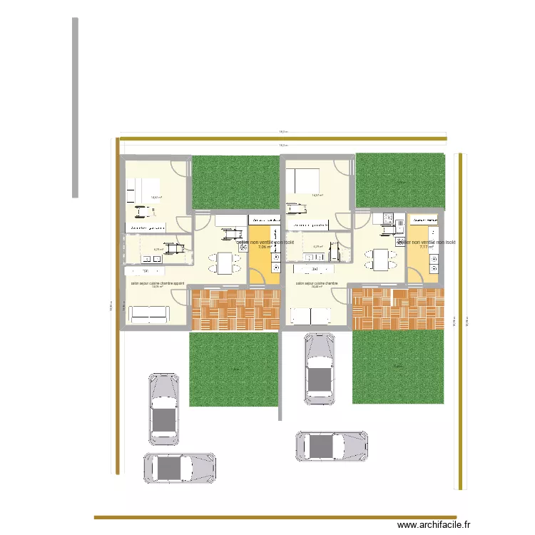 Brem2. Plan de 8  et 105 m²