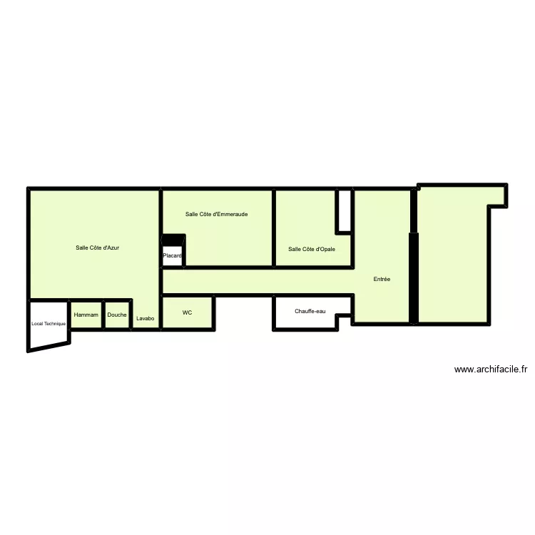 Plan d'&eacute;vacuation O Zen Beauty. Plan de 12  et 70 m²