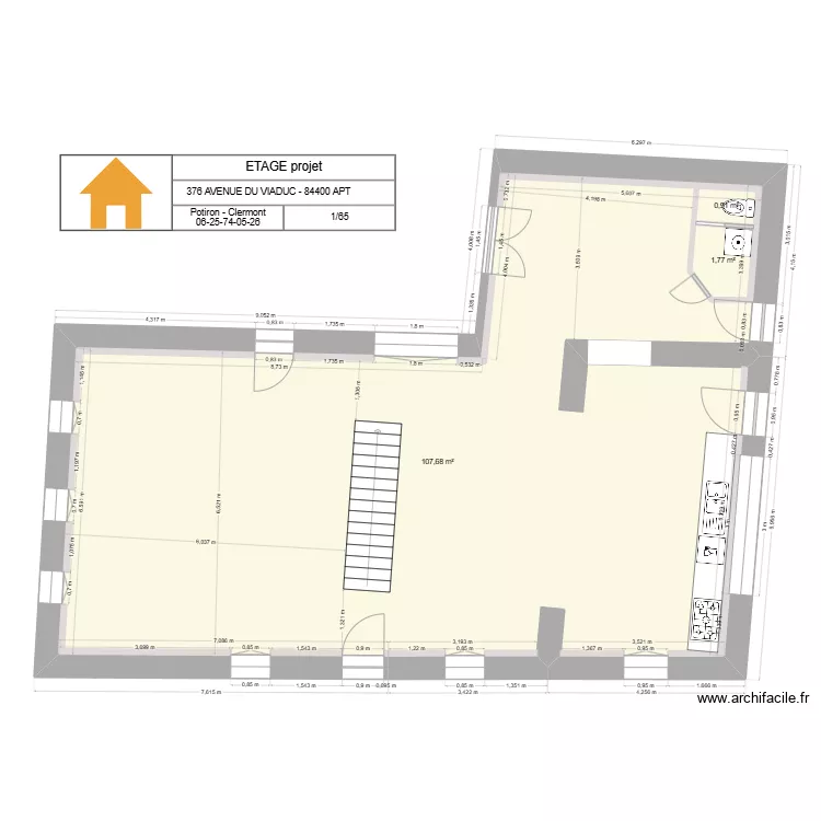 Etage projet base. Plan de 