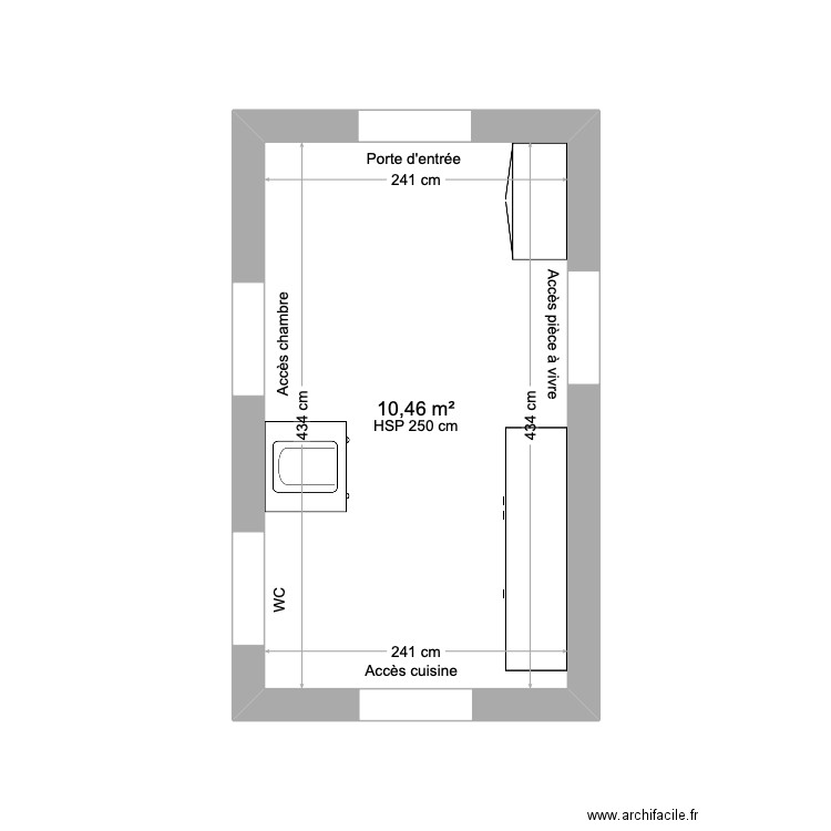 hall d'entrée ok. Plan de 0 pièce et 0 m2